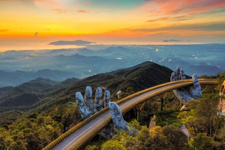 Esplora il tour del ponte d’oro di Da Nang per ammirare lo splendido tramonto